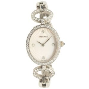 Faberge 18 Karat White Gold Diamond and Mother of Pearl Anastasia Dress