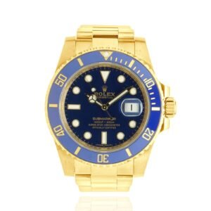 Rolex 18 Karat Yellow Gold Submariner Blue / Blue 40MM