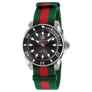 Gucci Dive 40mm Automatic Green Red Nylon 796763